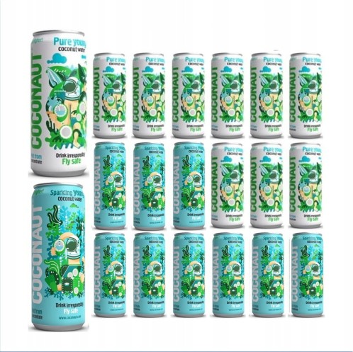 Woda kokosowa Coconaut (klasyk 10x320 ml + gaz 10x320ml)