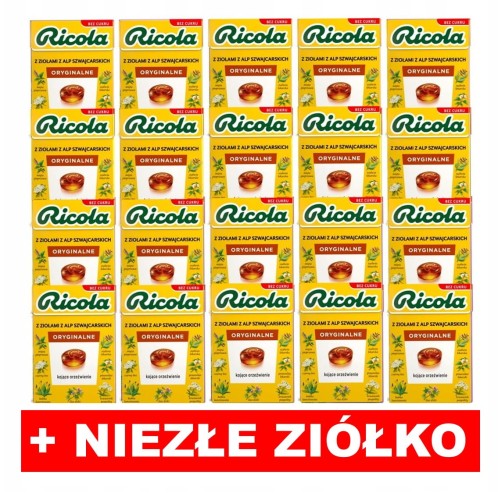 Ricola Original 27,5g (op. zbiorcze 20szt) + GRATIS