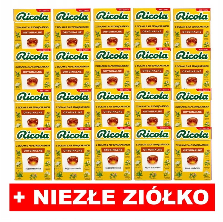 Ricola Original 27,5g (op. zbiorcze 20szt) + GRATIS