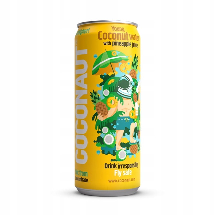 Naturalna woda kokosowa z sokiem ananasowym 40x320ml