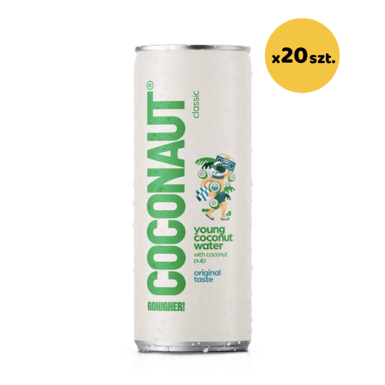 Naturalna woda kokosowa z pulpą kokosową 20x320ml